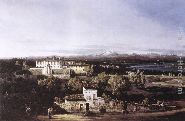 View of the Villa Cagnola at Gazzada near Varese painting - Bernardo Bellotto View of the Villa Cagnola at Gazzada near Varese art painting